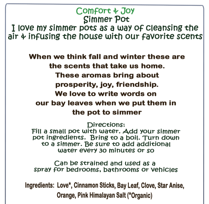 Comfort & Joy Simmer Pot - Natural Air Freshener - Southern Sol