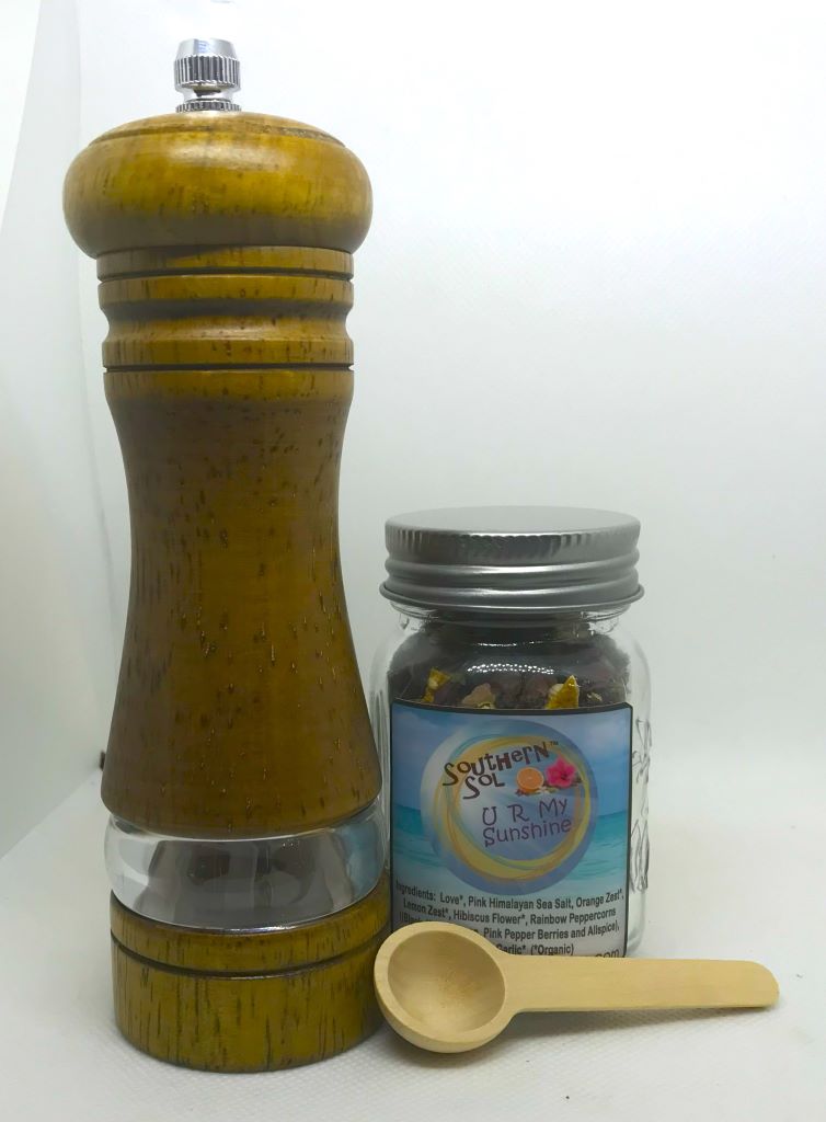 You Are My Sunshine...Citrus Hibiscus Salt Grinder - Southern Sol