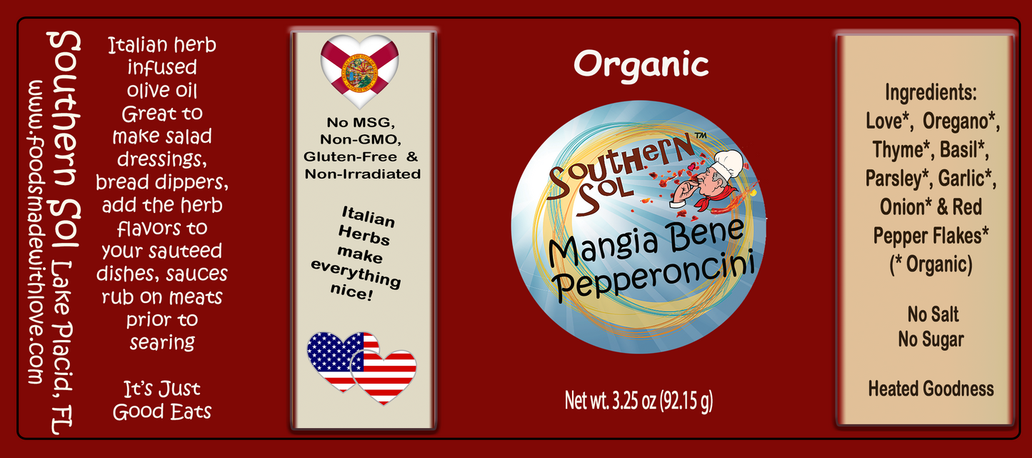 Mangia Bene Pepperoncini Italian Blend - Southern Sol
