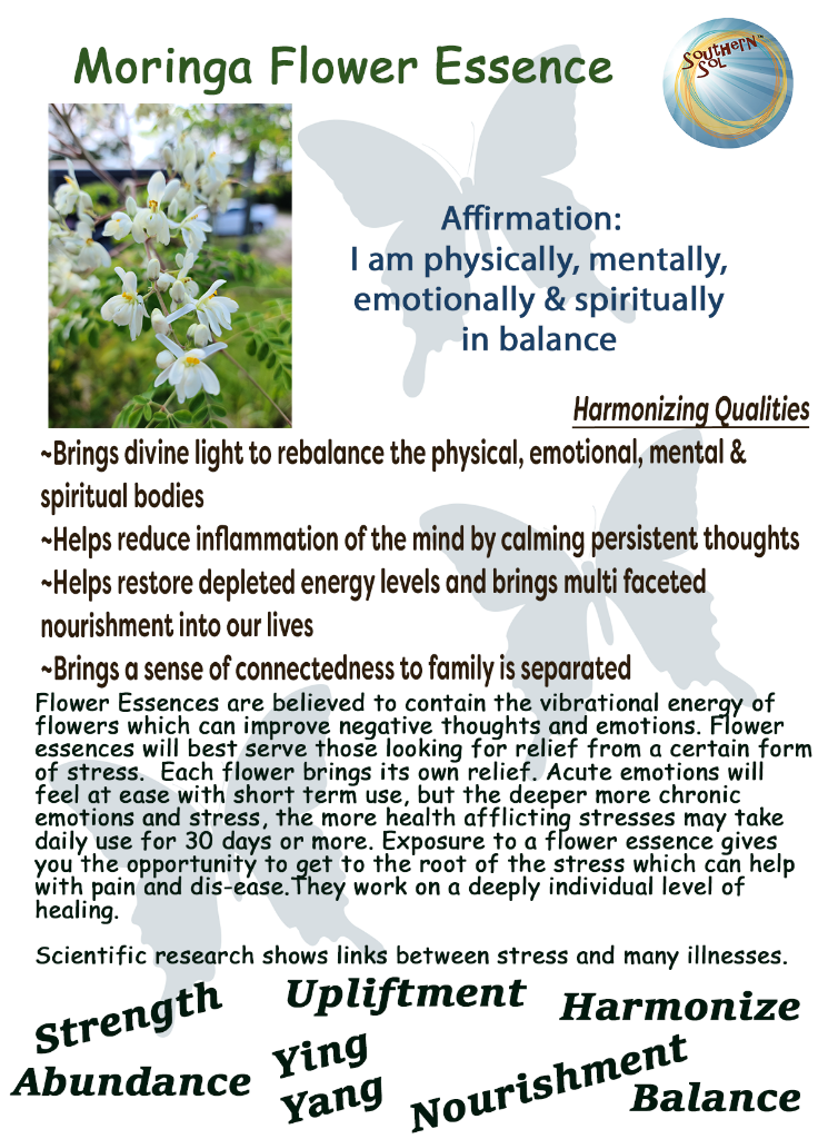 Moringa Flower Essence - Southern Sol