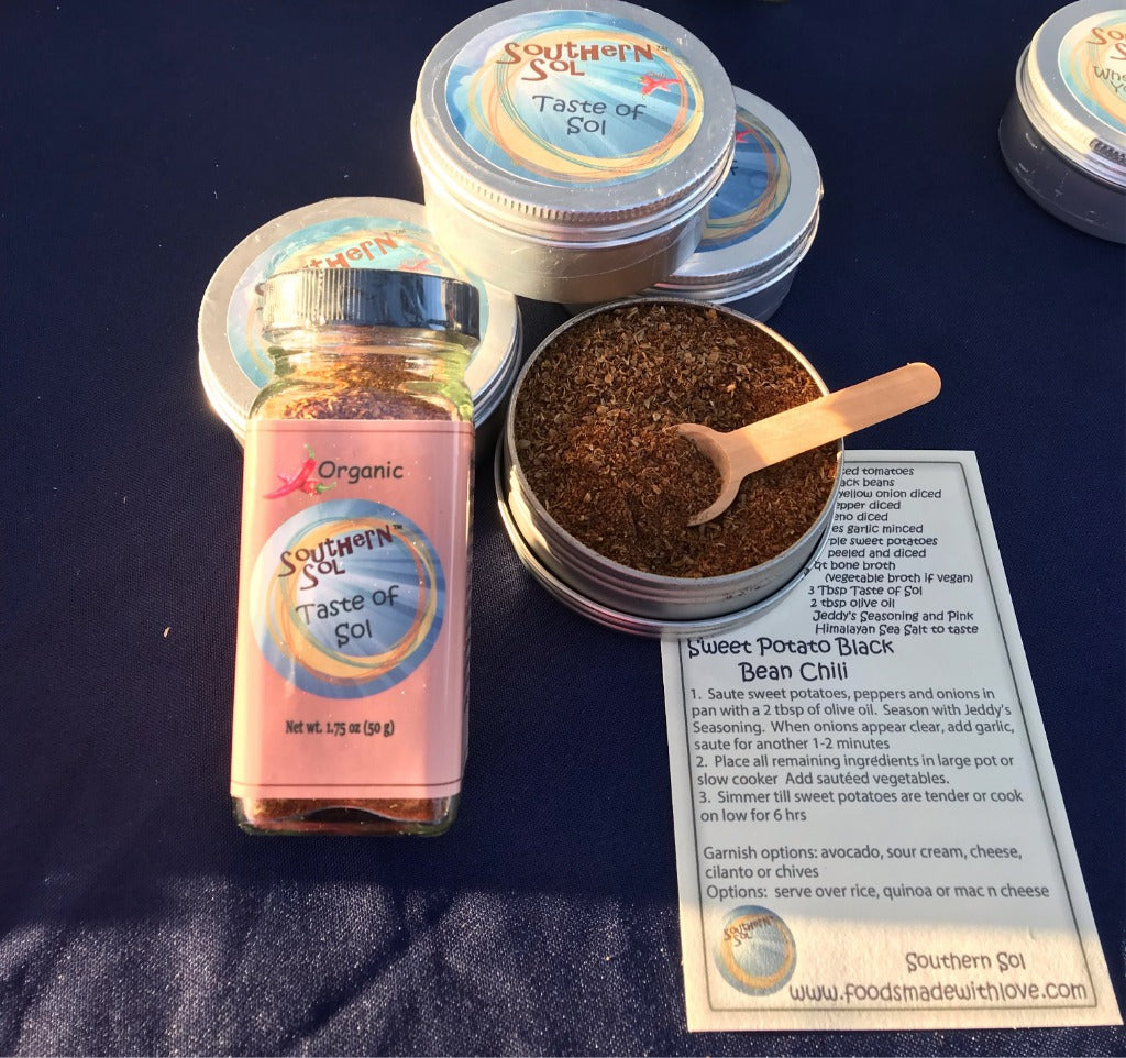 Taste of Sol Chili Seasoning - Southern Sol with our sweet potato black bean chili