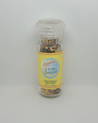 You are My Sunshine...Citrus Hibiscus Salt Grinder - Southern Sol