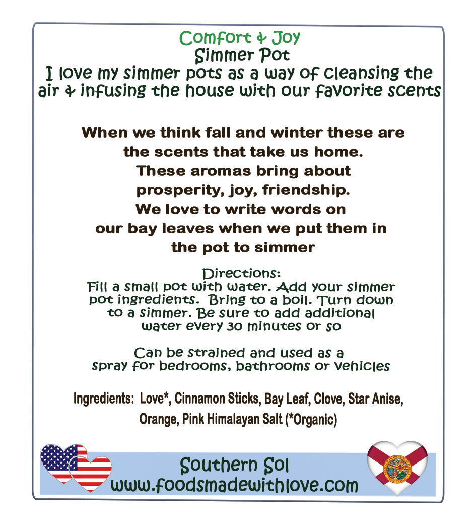 Comfort & Joy Simmer Pot - Natural Air Freshener - Southern Sol