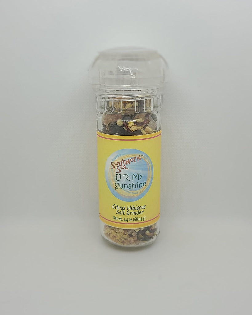 You are My Sunshine...Citrus Hibiscus Salt Grinder - Southern Sol