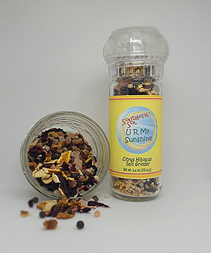You Are  My Sunshine...Citrus Hibiscus Salt Grinder - Southern Sol